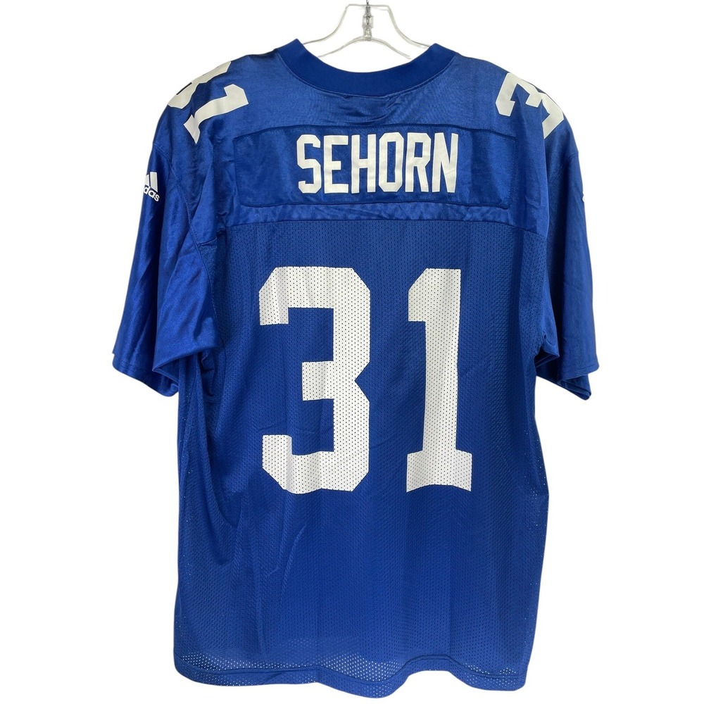 JASON SEHORN New York Giants‎ Adidas Sz XL Blue Jersey (B13) Vintage EUC
